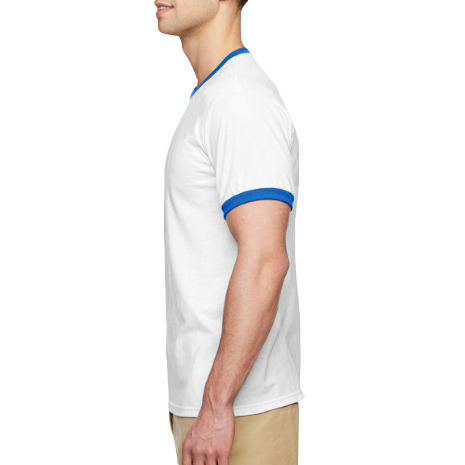 Premium Cotton Ringer Tee Round Neck, 265 gsm, Yosummer